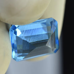 Natural 9.35 Carat Natural Emerald Shape Blue Sapphire Certified Loose Gemstone Best For Protection Sapphire Stone