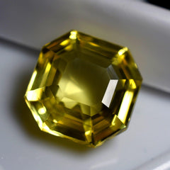 Yellow Sapphire Ear Studs NATURAL Yellow Sapphire 10.05 Ct  Flawless Ceylon Square Cut CERTIFIED Loose Gemstone