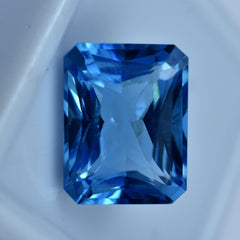 Blue Sapphire Emerald Shape 9.65 Carat Natural Certified Loose Gemstone | SAPPHIRE- Decision-making skills & Evil Spirits And Negative Energy | A++ Quality Sapphire | Free Delivery & Gift