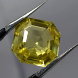 Yellow Sapphire Ear Studs NATURAL Yellow Sapphire 10.05 Ct  Flawless Ceylon Square Cut CERTIFIED Loose Gemstone