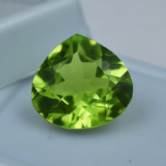 Demanding Peridot Gemstone !!! Peridot Green 10.84 Carat Pear Cut Certified Natural Loose Gemstone | Free Delivery Free Gift | Best Offer