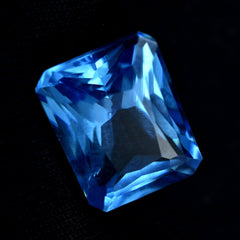 Certified Emerald Shape 9.75 Carat Natural Blue Sapphire Loose Gemstone Sapphire Jewelry