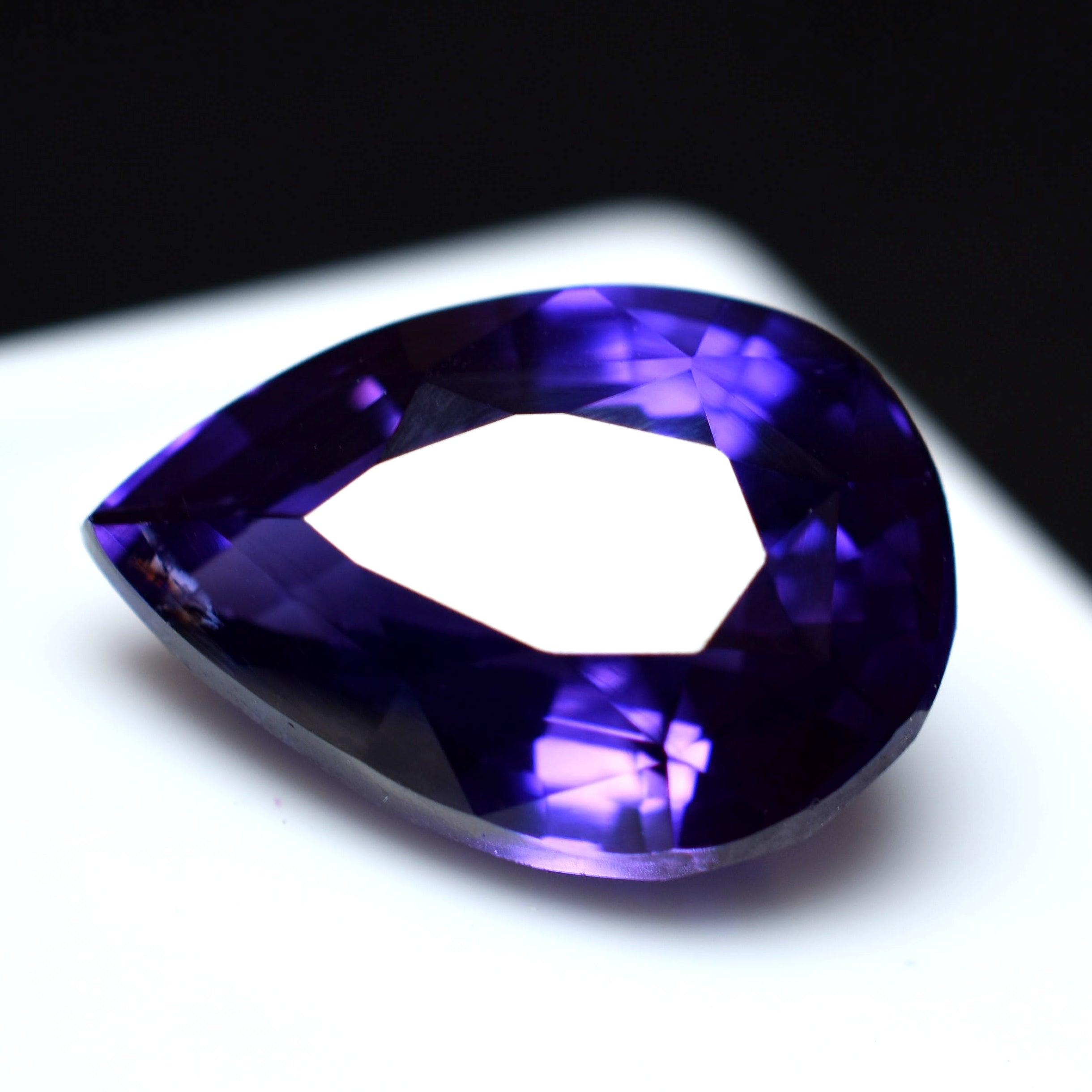 Tanzanite Purple Gemstones PRECIOUS Natural A+ Tanzanite Purple Pear Shape 6.20 Ct CERTIFIED Loose Gemstone