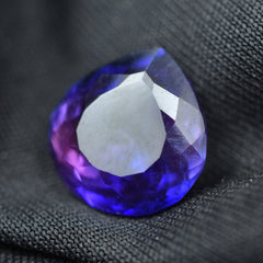 Natural 7.65 Carat Certified Purple Tanzanite Pear Shape Natural Loose Gemstone Eye Clean Tanzanite Gem