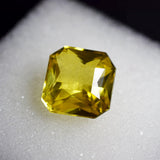 Yellow Sapphire Gemstone 10.40 Ct Brilliant Square Shape Natural CERTIFIED Loose Gemstone Flawless Ceylon Sapphire Yellow.