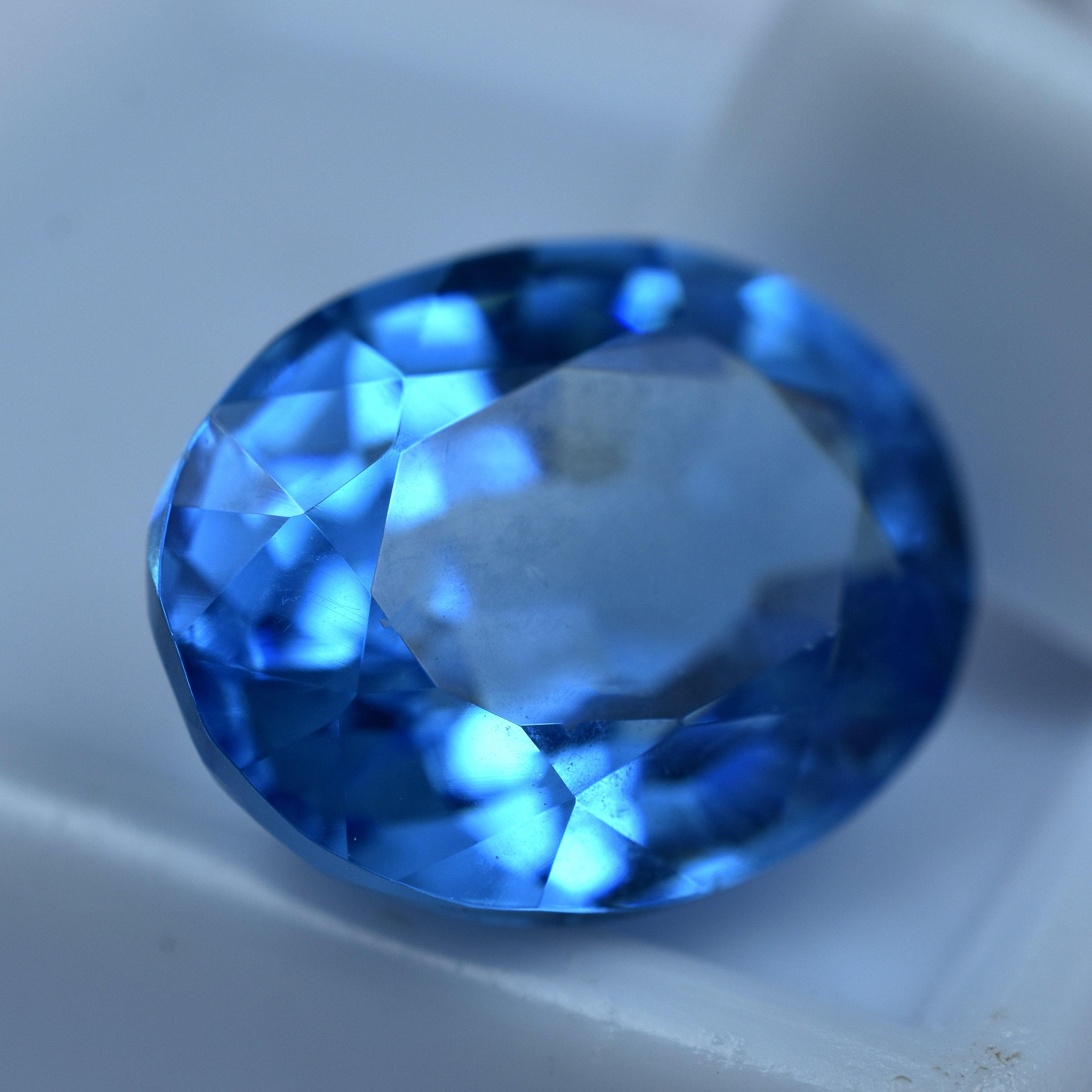 Natural Oval Shape 11.15 Carat Blue Sapphire Natural Certified Jewelry Making Loose Gemstone Sapphire Gem Best For Protection & Healing