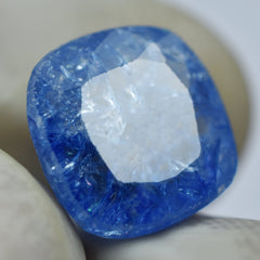 Square Cushion Cut 8.45 Carat Blue Sapphire Certified Natural Loose Gemstone Jewelry Making Gemstone