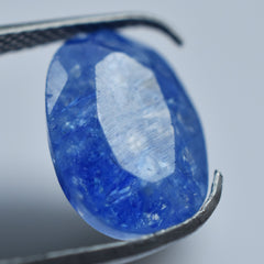 Natural 5.10 Carat Oval Shape Blue Sapphire Certified Natural Loose Gemstone Improve Aesthetic Beauty & Good Fortune