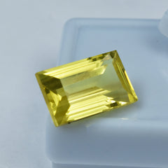 Certified Natural 8.56 Carat Baguette Shape Yellow Sapphire Ring Size Loose Gemstone Its Help To Manage Intuition & Protection Gift For Your Love