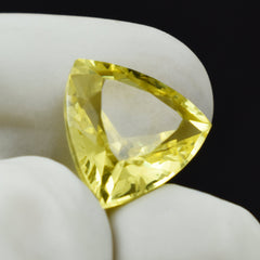 New Best Offer - Certified 10.23 Carat Natural Yellow Sapphire Trillion Shape Loose Gemstone Excellent For Ring And Pendent | Free Delivery & Gift