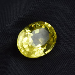 9.86 Carat Natural Sapphire Yellow Oval Shape CERTIFIED Loose Gemstone Yellow Sapphire | Round Cut | 13mm | Sapphire Rings | Engagement Rings | Sapphire Jewellery |