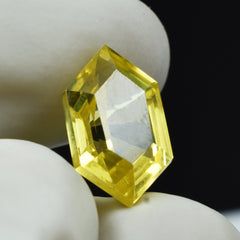 Yellow Sapphire Loose Gemstone 8.56 Ct Brilliant Fancy Shape Natural CERTIFIED Loose Gemstone Flawless Ceylon Sapphire Yellow