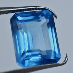 ON SALE Certified Natural Blue Sapphire Emerald Shape 10.85 Carat lite Blue Sapphire Natural Loose Gemstone Sri Lanka Sapphire Pendant/Ring Making Gemstone