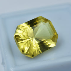 Natural 10.60 Carat Yellow Sapphire Emerald Cut Certified Loose Gemstone Best Jewelry Making Gem