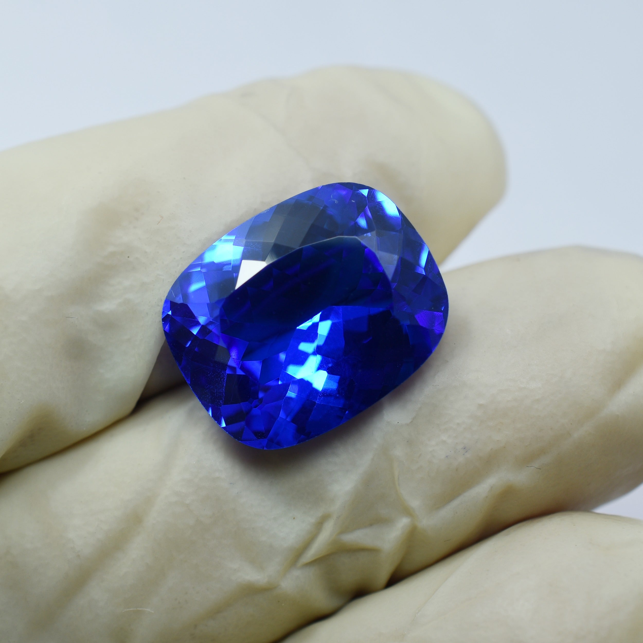 Genuine Tanzanite Cushion Cut Certified Natural 13.65 Ct Blue Tanzanite | Free Delivery Free Gift | Gift For Your Lovely Sister