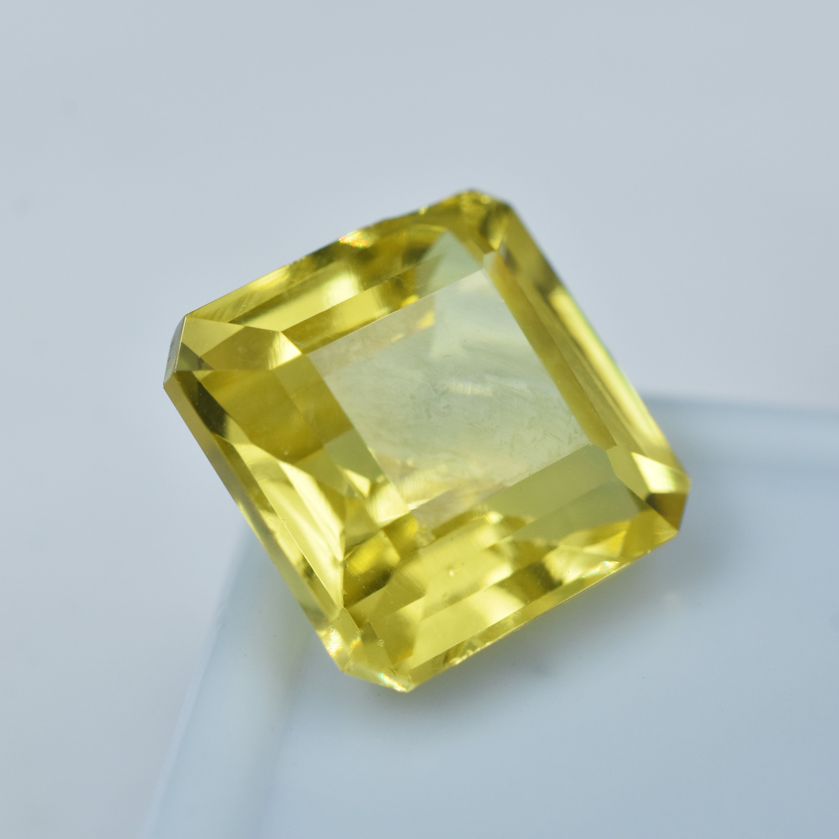 Yellow Sapphire 9.30 Carat Square Cut Luxury Gemstone Certified Natural Loose Gemstone