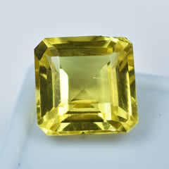 Yellow Sapphire 9.30 Carat Square Cut Luxury Gemstone Certified Natural Loose Gemstone