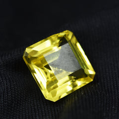 Yellow Sapphire 9.30 Carat Square Cut Luxury Gemstone Certified Natural Loose Gemstone