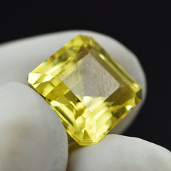 Yellow Sapphire 9.30 Carat Square Cut Luxury Gemstone Certified Natural Loose Gemstone