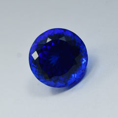 Fashion Jewelry Round Cut Tanzanite Gem 12.84 Ct Natural Dark Blue Certified Tanzanite Loose Gem | Tanzanite - December Birth Month Gem | Excellent Quality