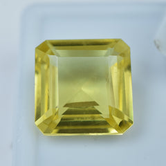 Natural Flawless Ceylon Sapphire 8.35 Carat Square Cut Yellow Sapphire Certified Loose Gemstone