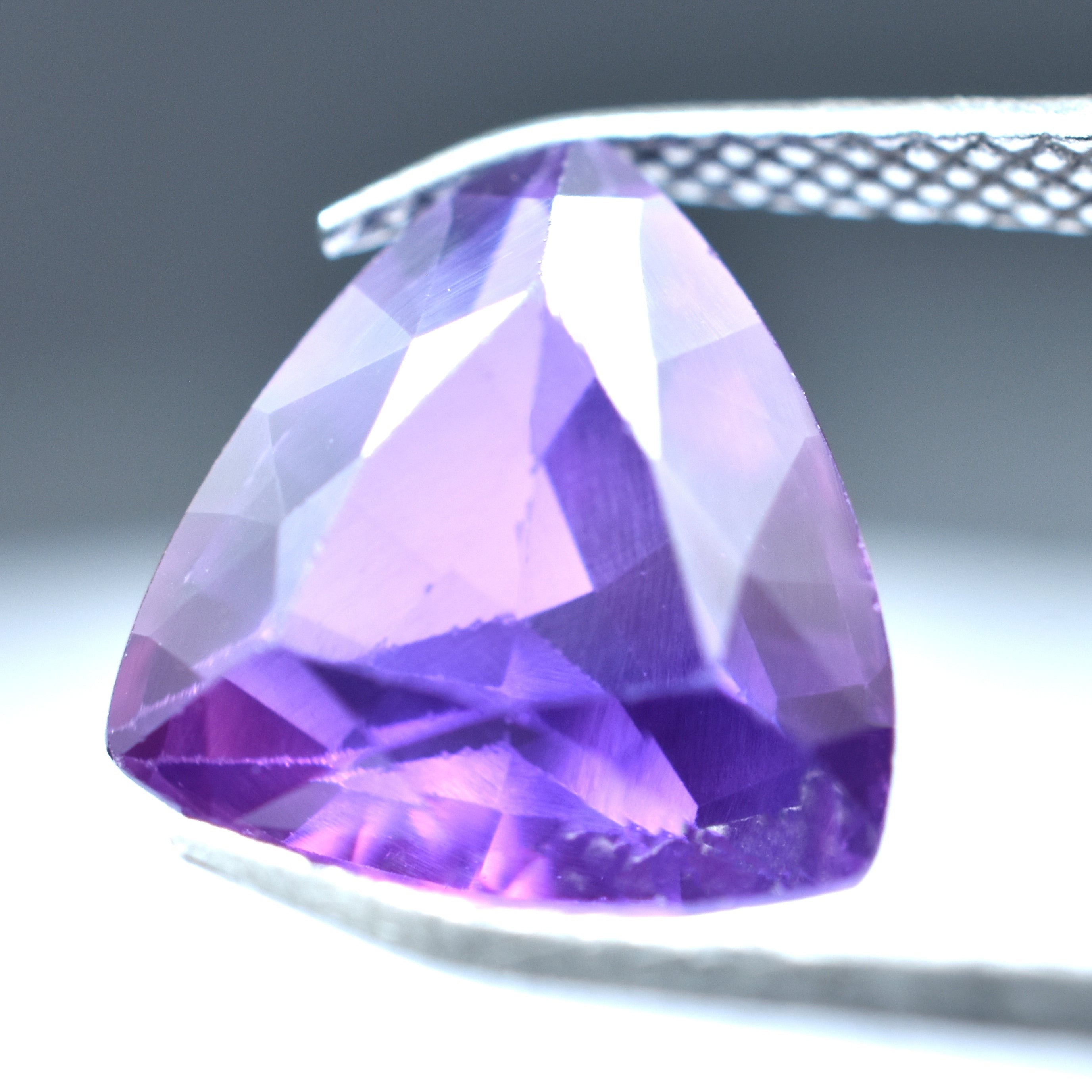 Natural Loose Gemstone faceted Trillion Cut Attractive Stone 12.52 Ct Purple Sapphire CERTIFEID Color Change Trillion Cut Gem | Best For Symbolism & Versatility | Free Shipping With Amazing Gift