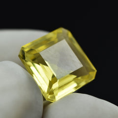 Natural Flawless Ceylon Sapphire 8.35 Carat Square Cut Yellow Sapphire Certified Loose Gemstone