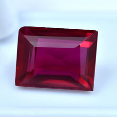 Rubies Red Emerald Shape 9.15 Carat Certified Loose Natural Gemstone From Burma Red Ruby Best For Balancing Emotions