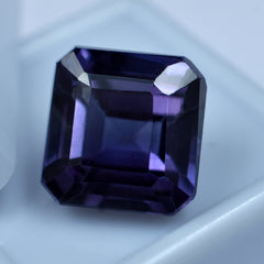 Color Change Sapphire For Ring 9.45 Ct Purple Color Gem Emerald Shape Natural Loose Gemstone Certified Gem | Gift For Your Loved One's | Winter Collection Apart For You