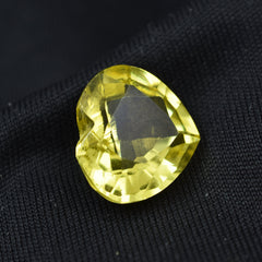 Natural Sapphire 10.85 Heart Cut Certified Natural Yellow Sapphire Loose Gemstone Spiritual Uses of Sapphire Gem