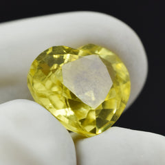 Natural Sapphire 10.85 Heart Cut Certified Natural Yellow Sapphire Loose Gemstone Spiritual Uses of Sapphire Gem