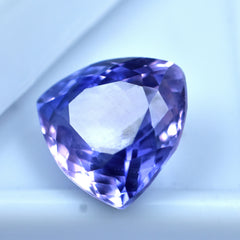 Natural Purple Tanzanite 7.75 Carat Rare Trillion Shape Certified Loose Gemstone Durability Manage Gem