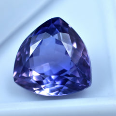 Natural Purple Tanzanite 7.75 Carat Rare Trillion Shape Certified Loose Gemstone Durability Manage Gem