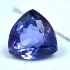 Natural Purple Tanzanite 7.75 Carat Rare Trillion Shape Certified Loose Gemstone Durability Manage Gem