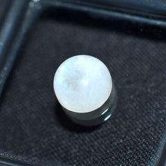 Authentic 8.35 Carat Natural white Moonstone Round Shape Certified Loose Gemstone African Round Moonstone