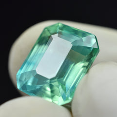 Bluish Green Montana Sapphire 9.65 Carat Certified Loose Gemstone Natural Green Sapphire Stone