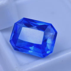 Precious Blue Sapphire From Sri Lanka 7.80 Ct Emerald Shape Certified Sapphire Loose Gemstone