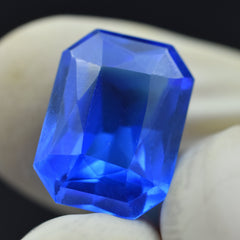 Precious Blue Sapphire From Sri Lanka 7.80 Ct Emerald Shape Certified Sapphire Loose Gemstone