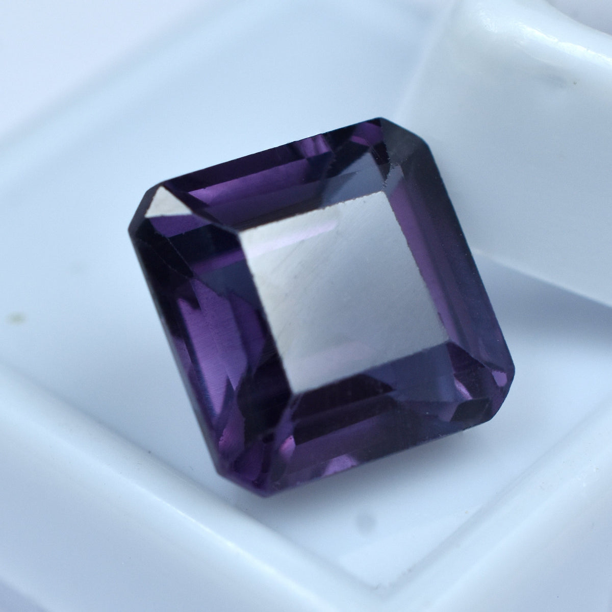 10.80 Carat Certified Natural Color-Change Alexandrite Square Shape Loose Gemstone Russian Alex Gem