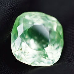 Lemon Color Glitter Gem 7.50 Carat Certified Square Cushion Cut Natural Bluish Green Sapphire Loose Gemstone Free Shipping & Gift