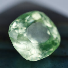 Lemon Color Glitter Gem 7.50 Carat Certified Square Cushion Cut Natural Bluish Green Sapphire Loose Gemstone Free Shipping & Gift