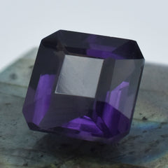 7.30 Carat Certified Natural Tanzanite Loose Gemstone Square Cut Beautiful Purple Tanzanite Gemstone