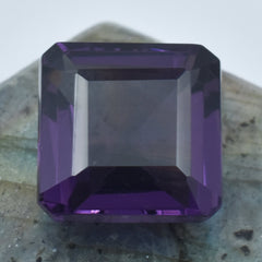 Impressive Natural Purple Tanzanite Square Cut 12.80 Carat Certified Loose Gemstone Tanzanite Gem Has Healing Properties