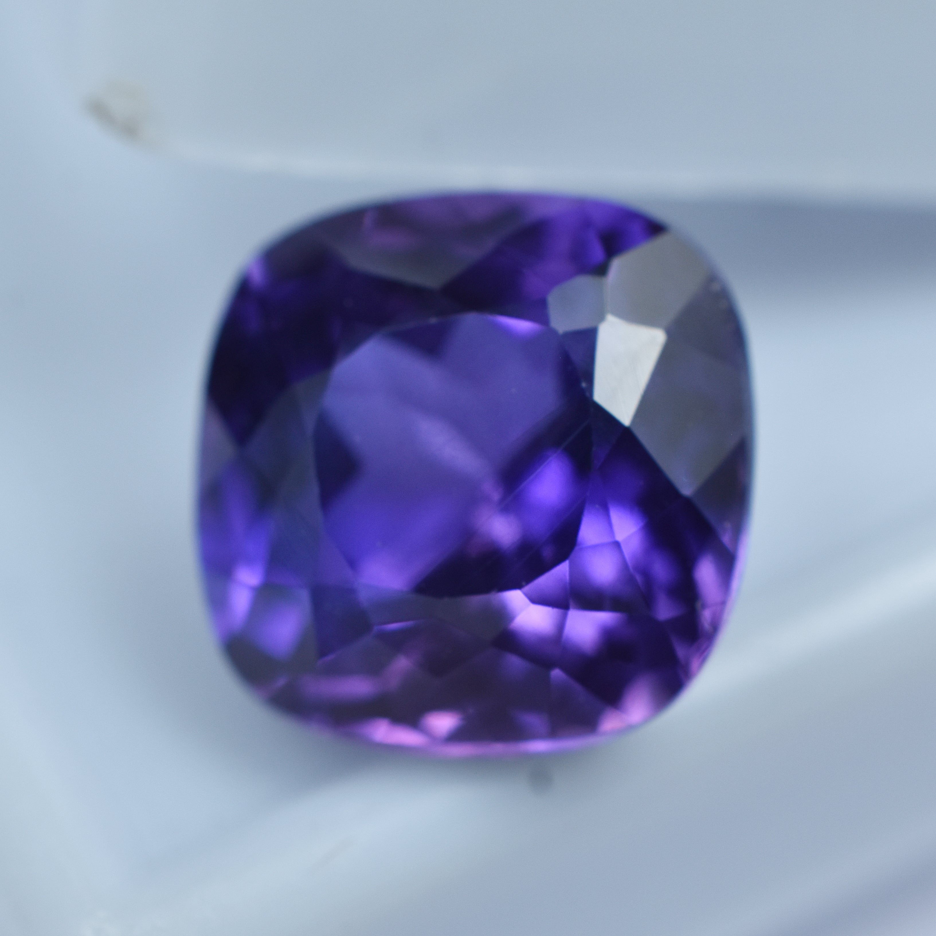 Purple Tanzanite 6.25 Carat Square Cushion Cut Certified Loose Gemstone Natural Tanzanite