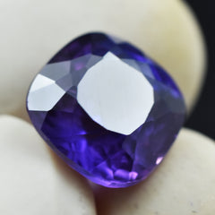 Purple Tanzanite 6.25 Carat Square Cushion Cut Certified Loose Gemstone Natural Tanzanite