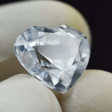 Stunning Gem Heart Shape 7.80 Carat White Sapphire From Sri Lanka Best Quality Certified Natural Loose Gemstone Ring Size Gemstone