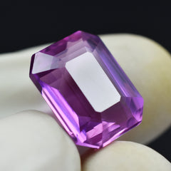 Most Impressive Sapphire Gem 10.15 Carat Pink Sapphire Certified Natural Emerald Cut Loose Gemstone Sapphire Necklace