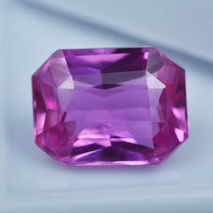 Biggest Offer On 6.80 Carat Certified Pink Sapphire Natural Gem Emerald Cut Brilliant Sapphire Loose Gemstone