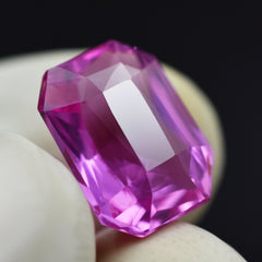 Biggest Offer On 6.80 Carat Certified Pink Sapphire Natural Gem Emerald Cut Brilliant Sapphire Loose Gemstone