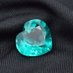 Best Offer | Heart Cut Natural 10.32 Carat Certified Green Tourmaline Loose Gemstone , Beautiful Ring Size Gemstone | Free Delivery Free Gift